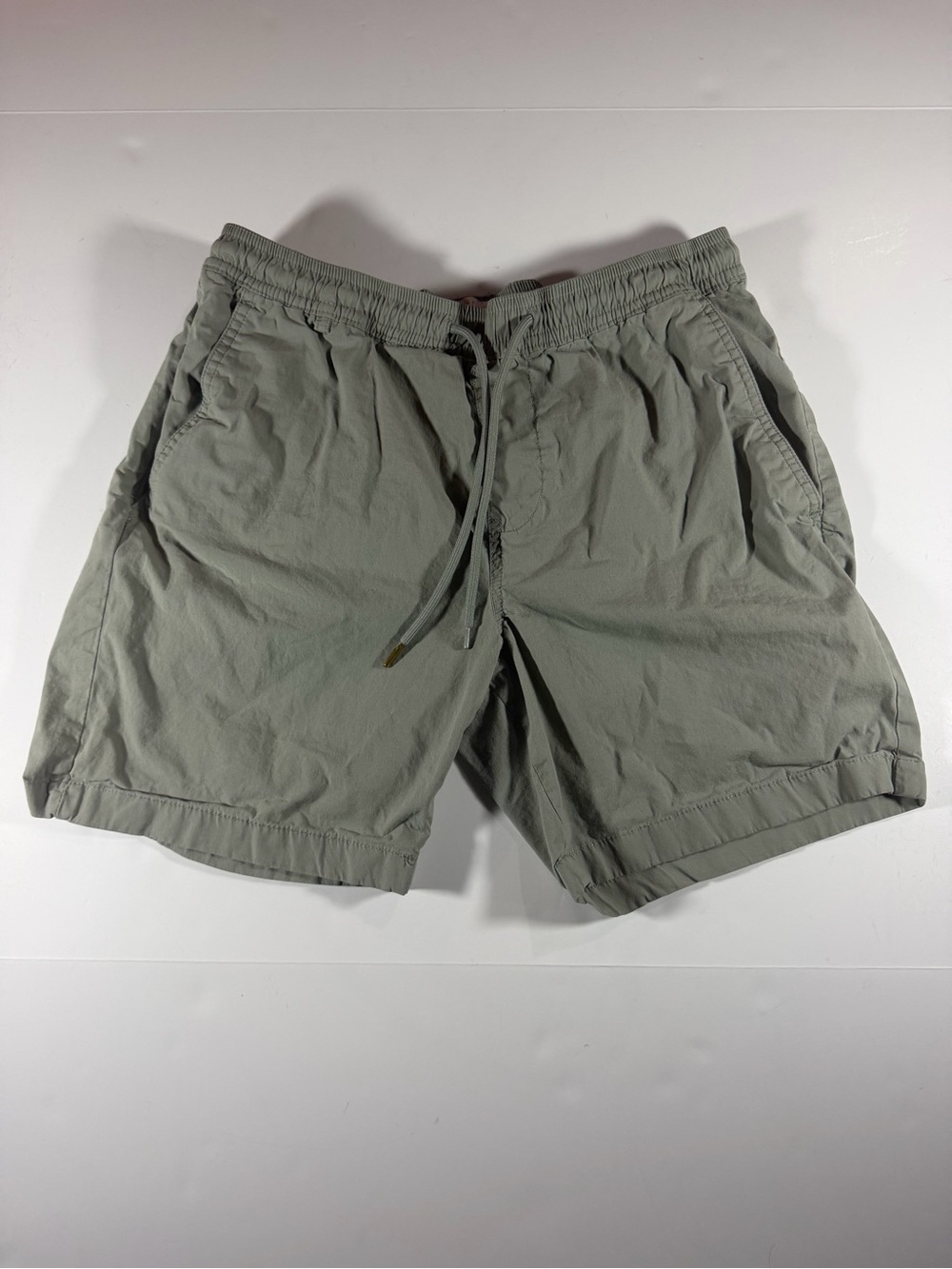 Denim & Flower Olive Green Elastic Waist Casual Shorts